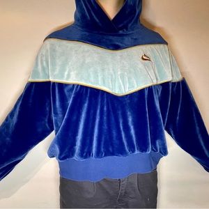 Nike Hoodie, Blue Velour